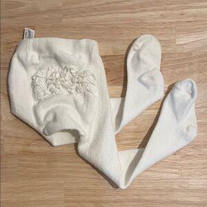 Janie and Jack White Tights with Ruffle Butt 6-12 Months